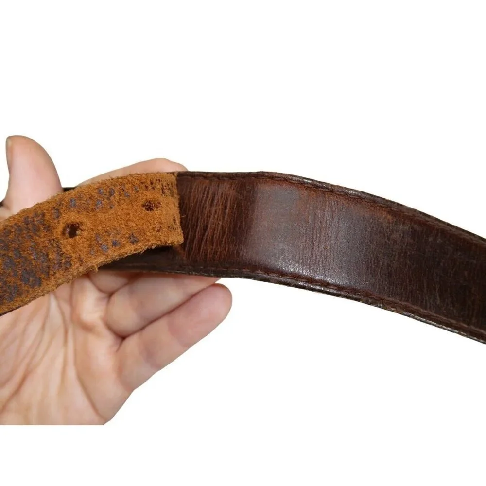 Western Classic Schaefer‎ Outfitters Ranch Wear Leather Belt Brown 41
